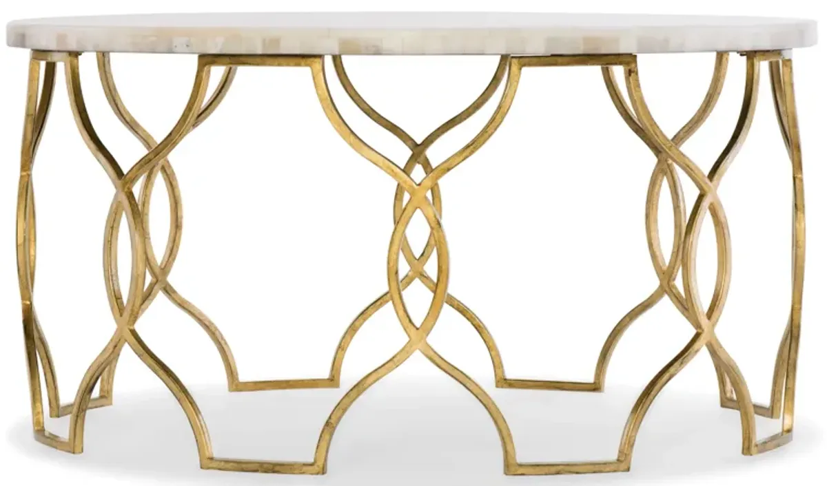 Melange Corrina Cocktail Table in Gold