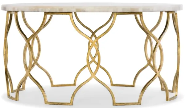 Melange Corrina Cocktail Table in Gold
