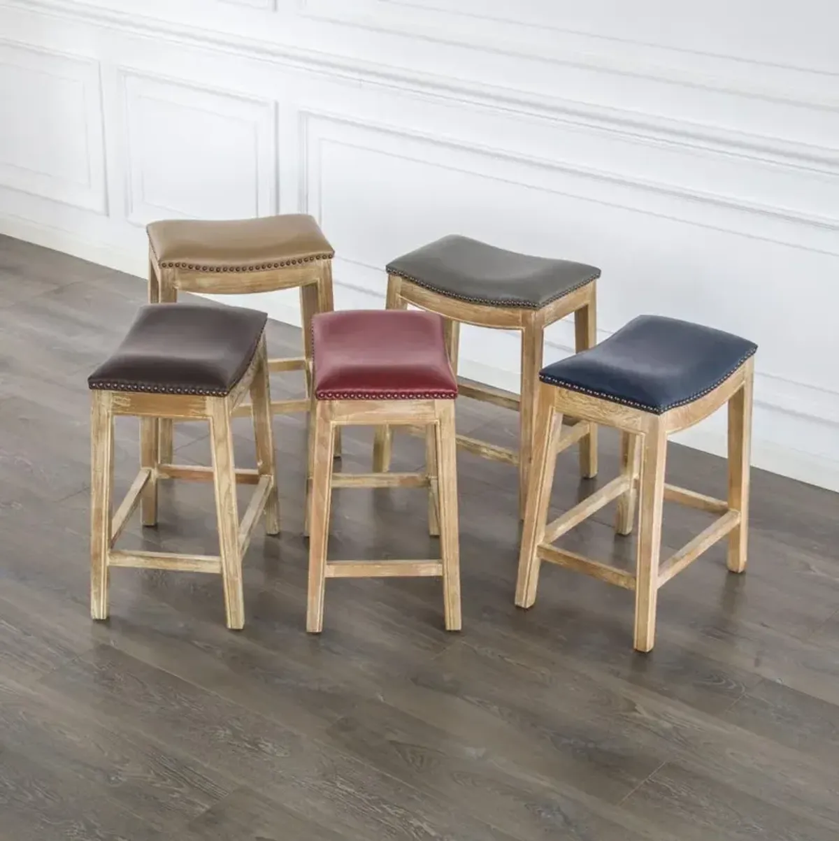 Elmo Bonded Leather Counter Stool