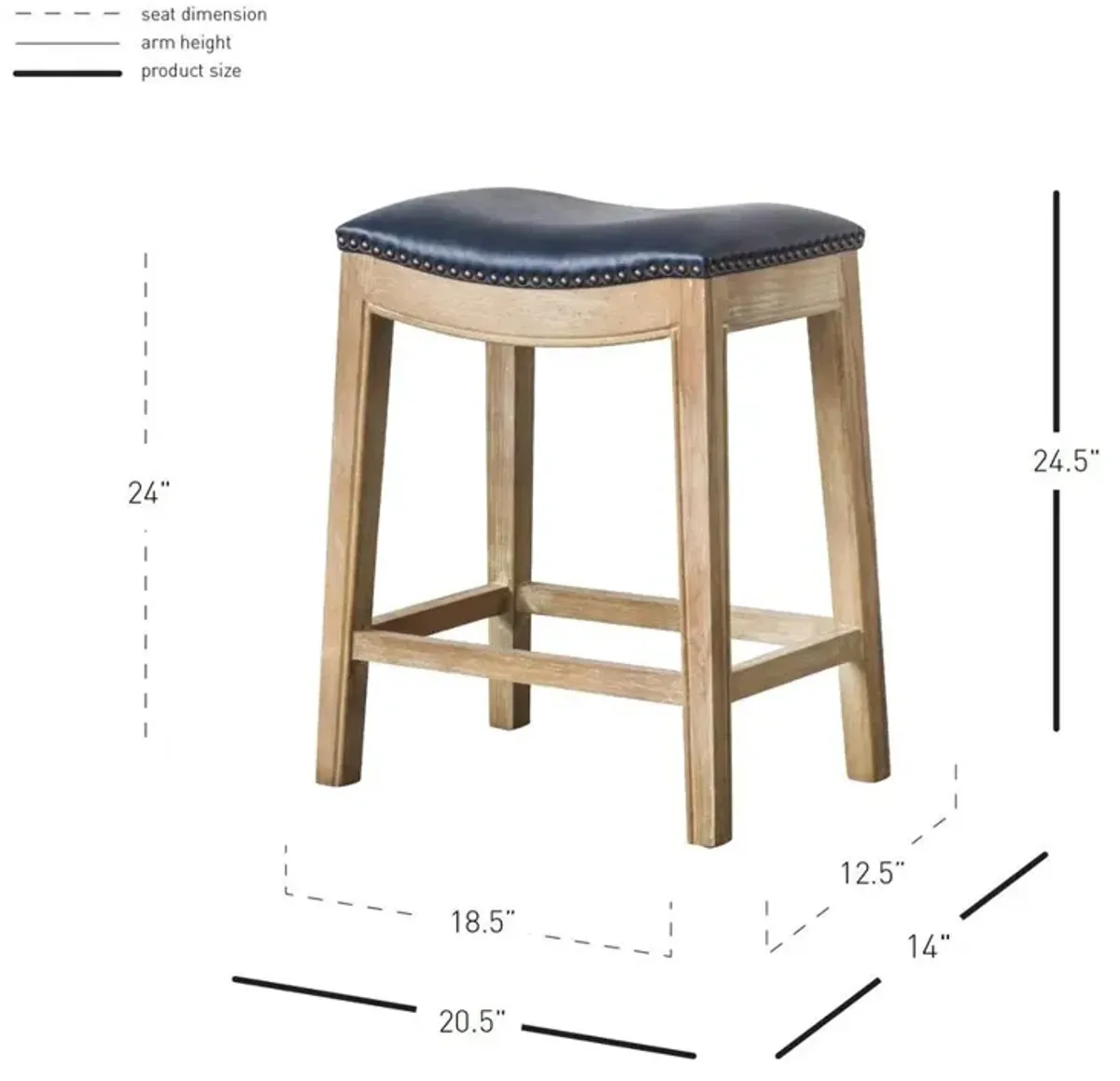 Elmo Bonded Leather Counter Stool