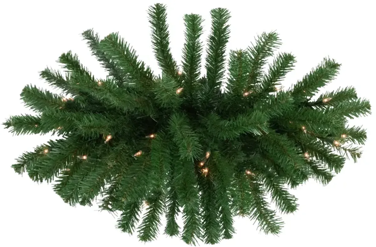 28" Pre-Lit Dorchester Pine Artificial Christmas Swag  Clear Lights