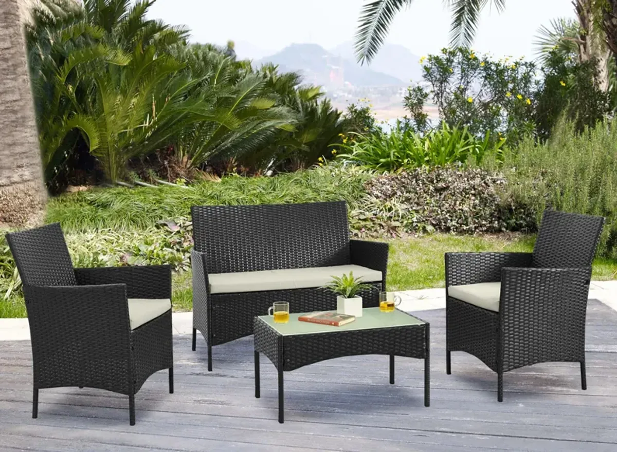 Imperia Cream 4-Piece Patio Set