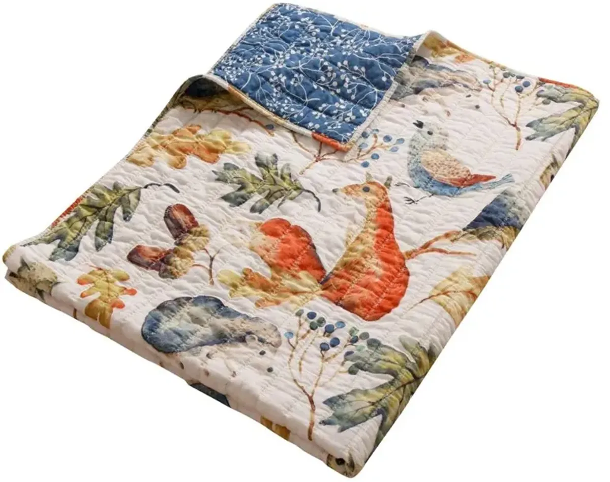 Barefoot Bungalow Willow Forest Creatures Perfect Accessory Throw Blanket - 50x60", Multicolor