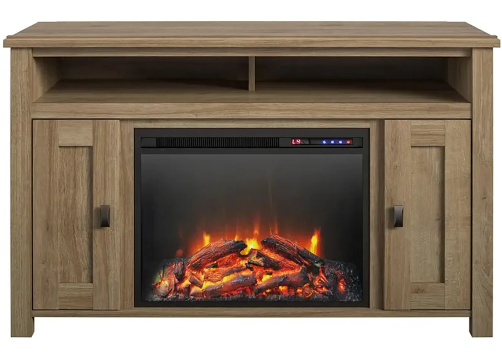 Ameriwood Home Farmington Electric Fireplace Space Heater TV Console for TVs up to 50"