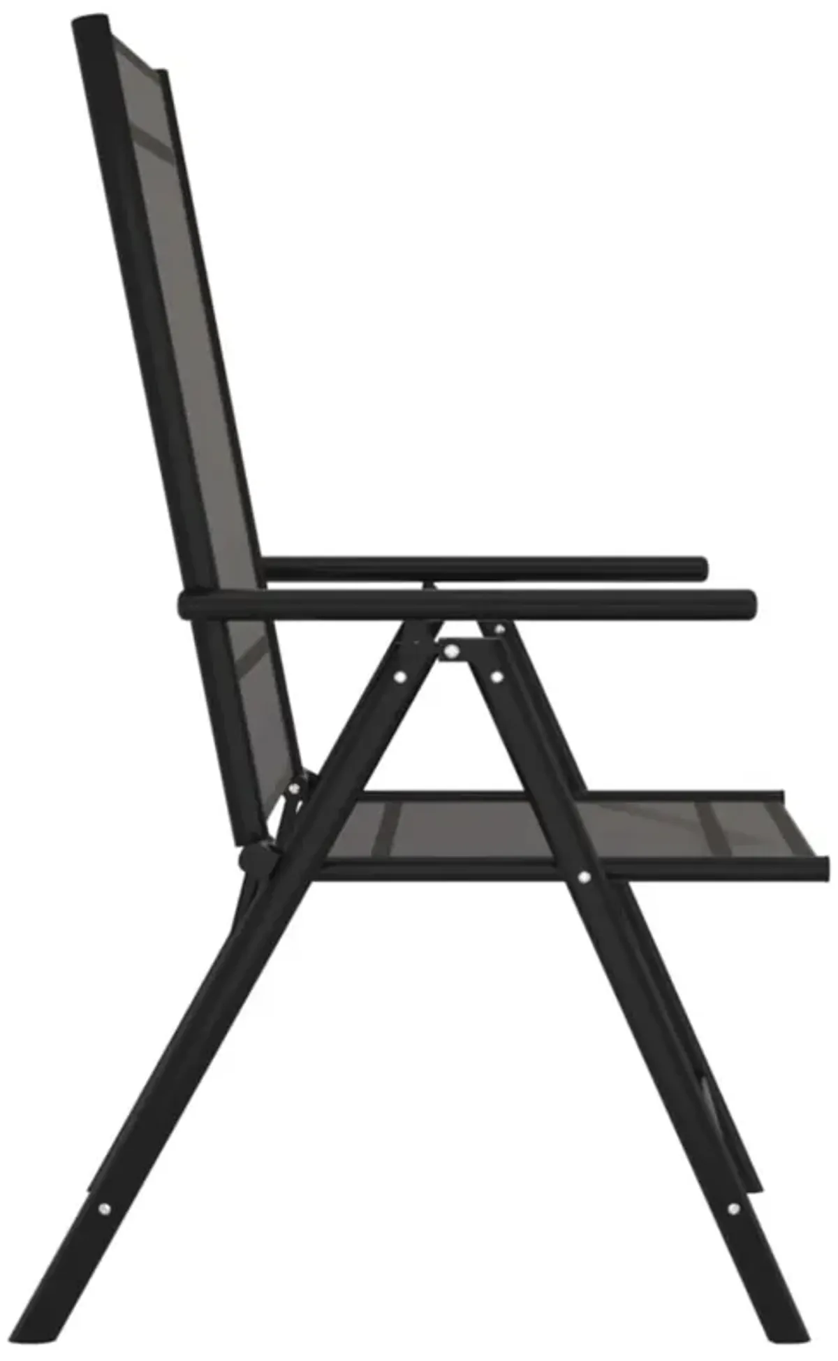 vidaXL Folding Patio Chairs 6 pcs Textilene Black