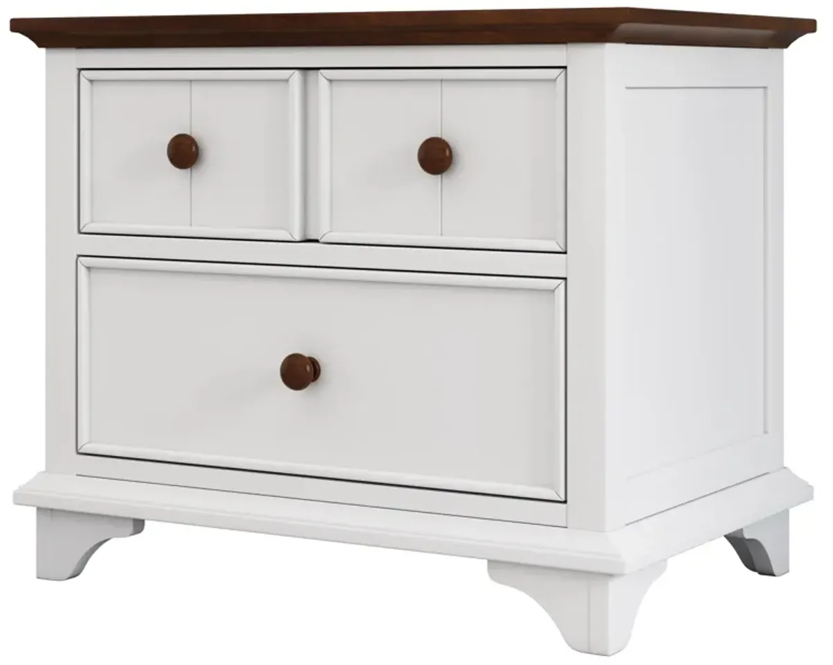 Streamdale Wooden Two-Drawer Nightstand for Kids' Room