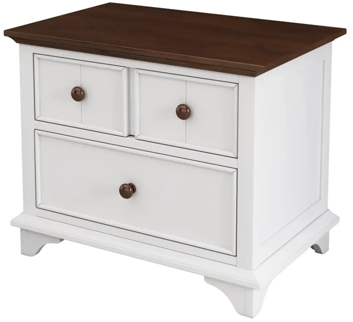 Streamdale Wooden Two-Drawer Nightstand for Kids' Room