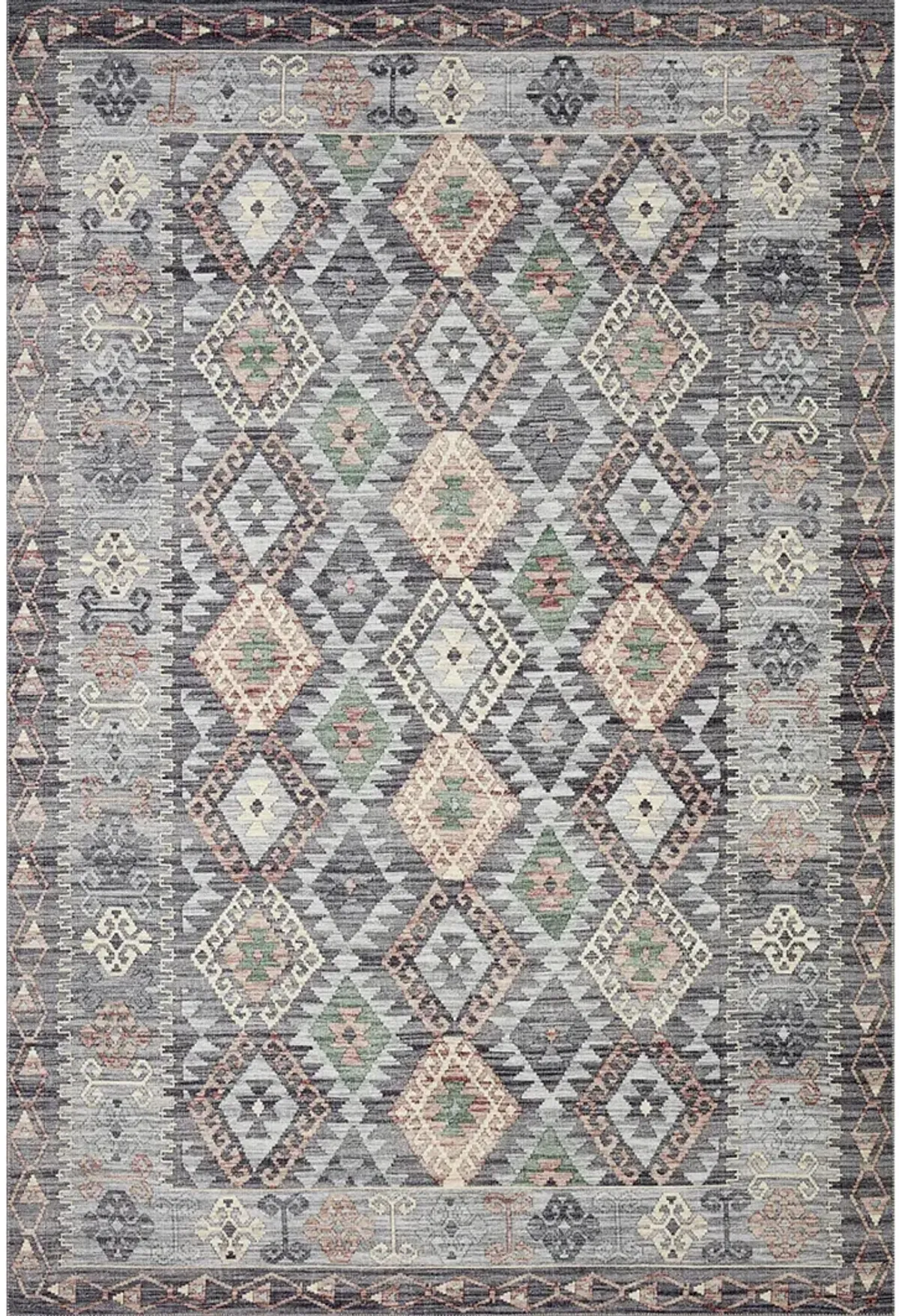 Zion ZIO01 Grey/Multi 5' x 7'6" Rug