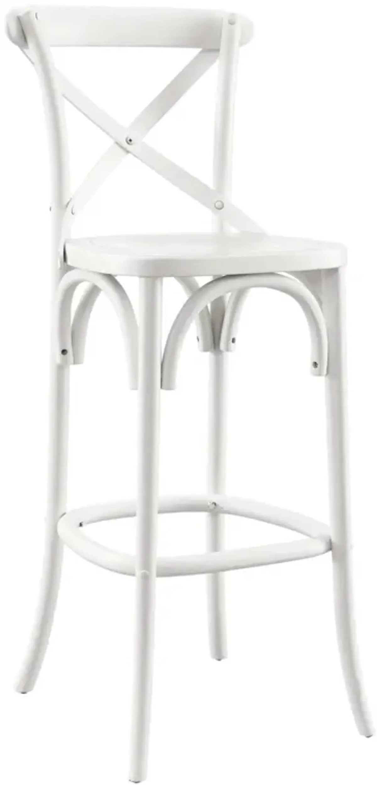 Rustic Farmhouse Style Gear Bar Stool - Durable Elm Wood, Unique Charm