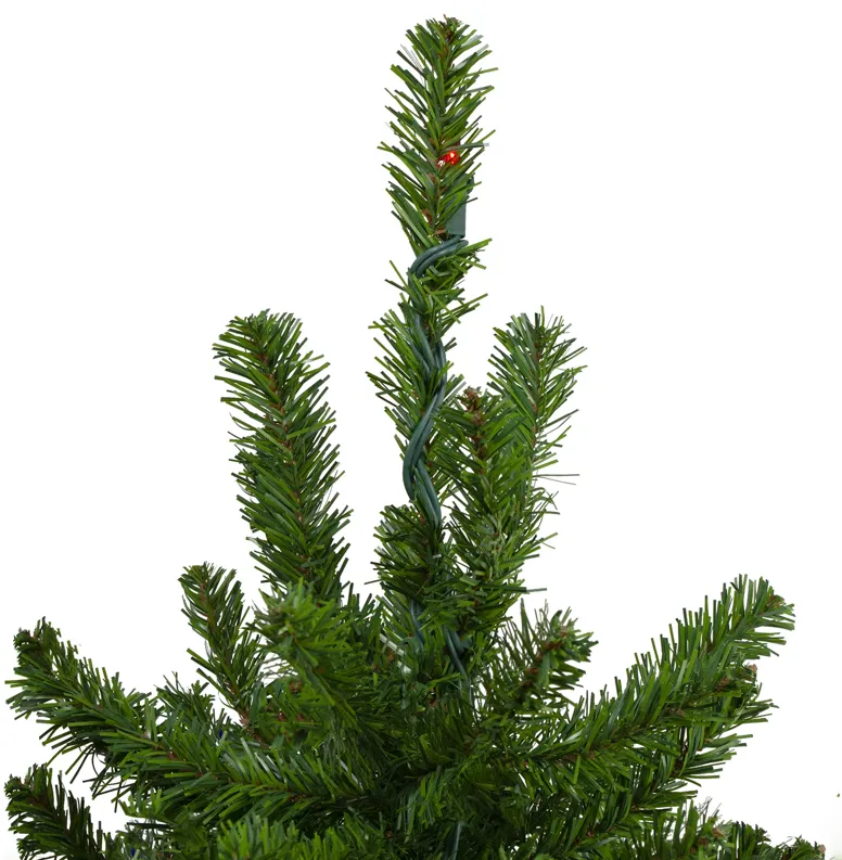 Set of 3 Pre-Lit Slim Alpine Artificial Christmas Trees 6' - Multi Lights