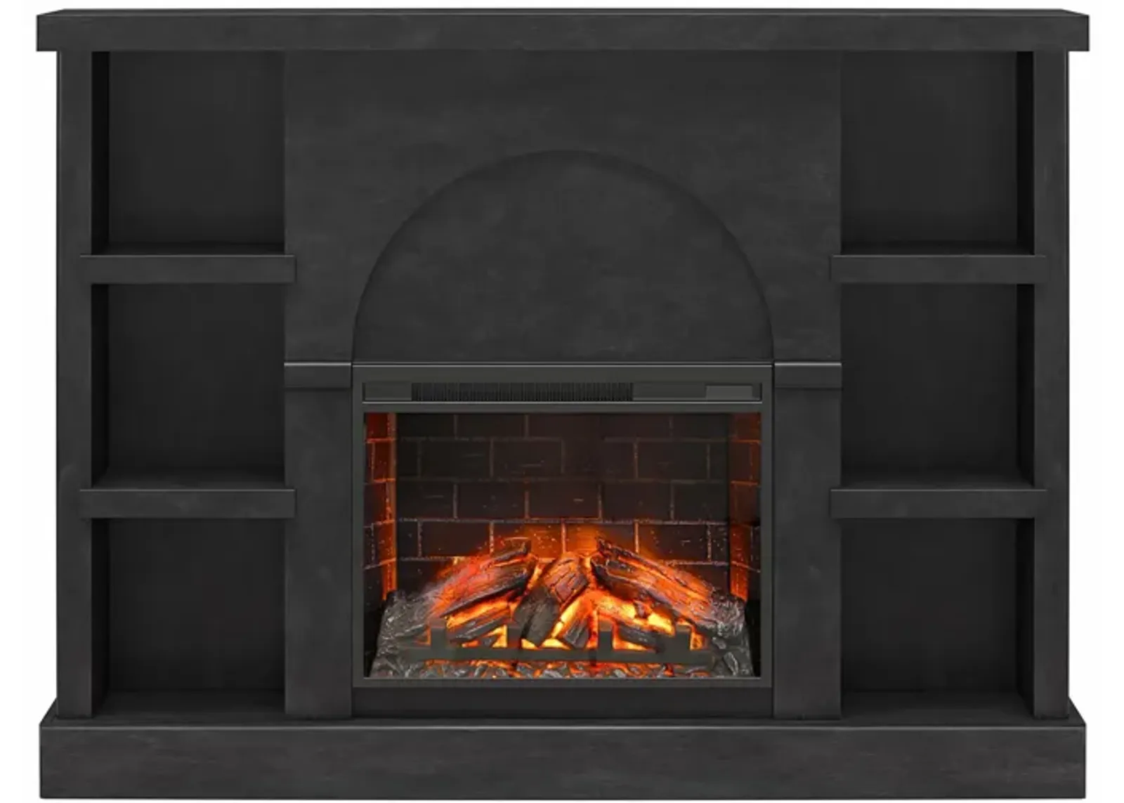 Mr. Kate Winston Electric Fireplace Space Heater Mantel with Built-in Bookshelves