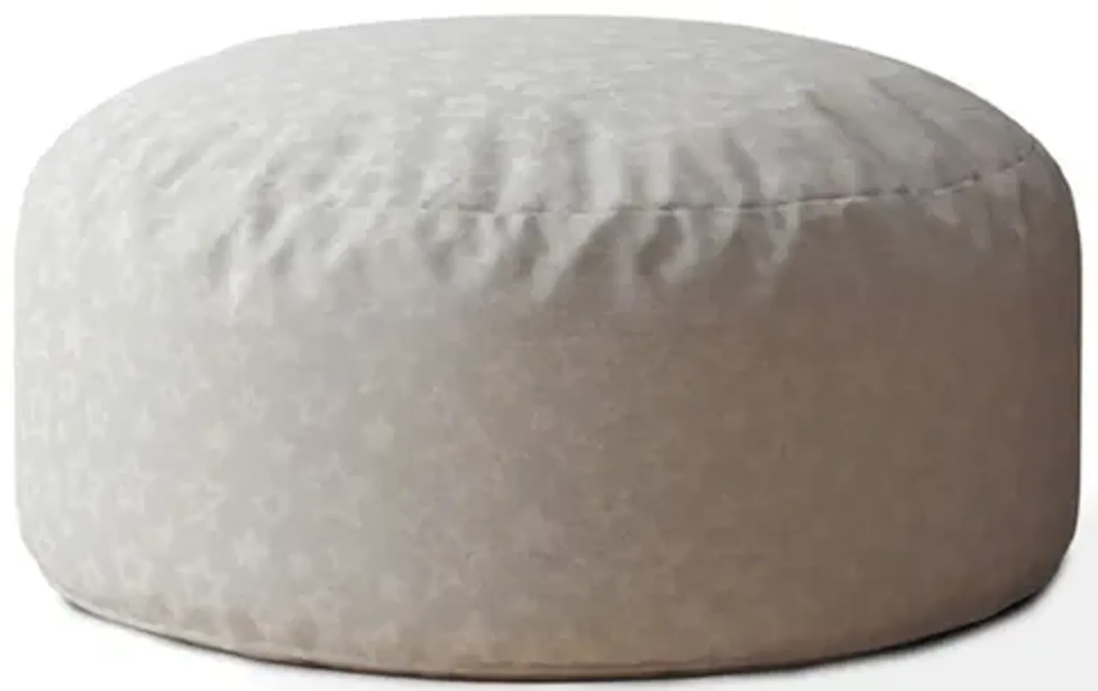 Hivvago 24" Grey Round Abstract Pouf Ottoman