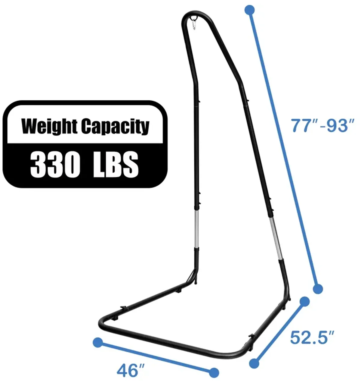 Adjustable Hammock Chair Stand Steel Frame