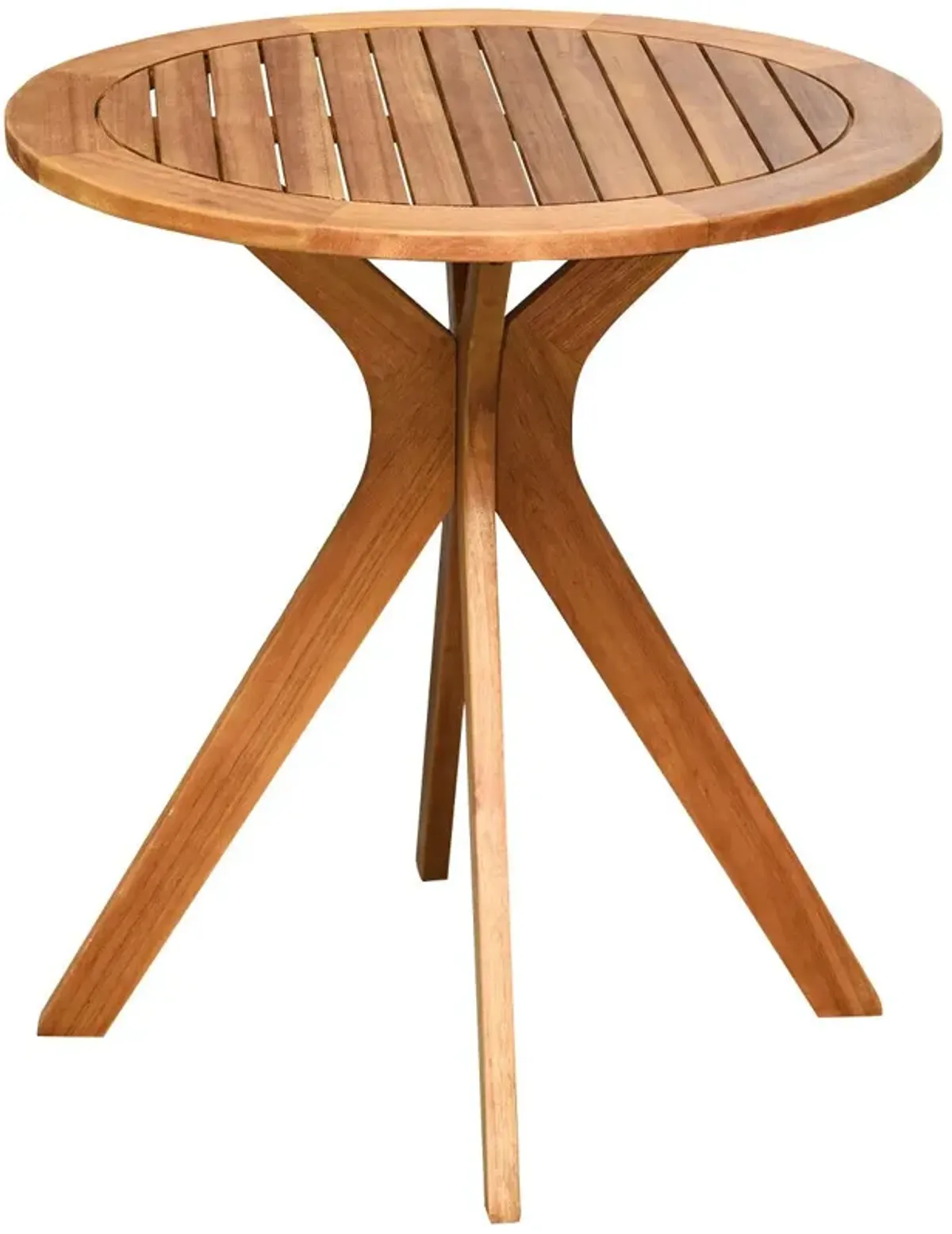 27 InchOutdoor Round Solid Wood Coffee Side Bistro Table