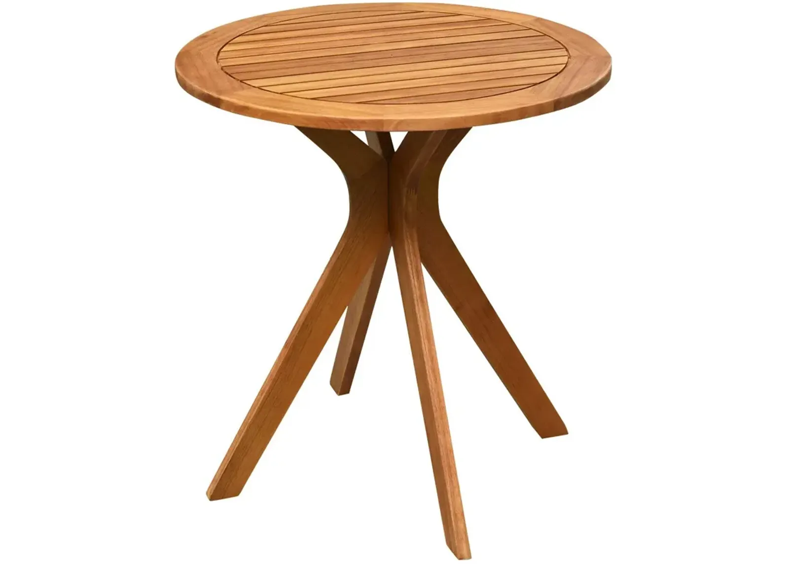 27 InchOutdoor Round Solid Wood Coffee Side Bistro Table