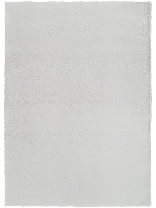 Soft Plush Rabbit Fur SFF01 Silver 7'6" x 9'6" Rug