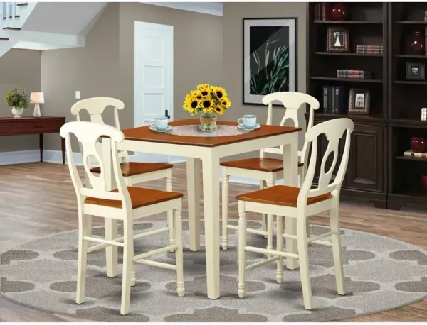 5 Pc pub Table set - high Table and 4 bar stools.