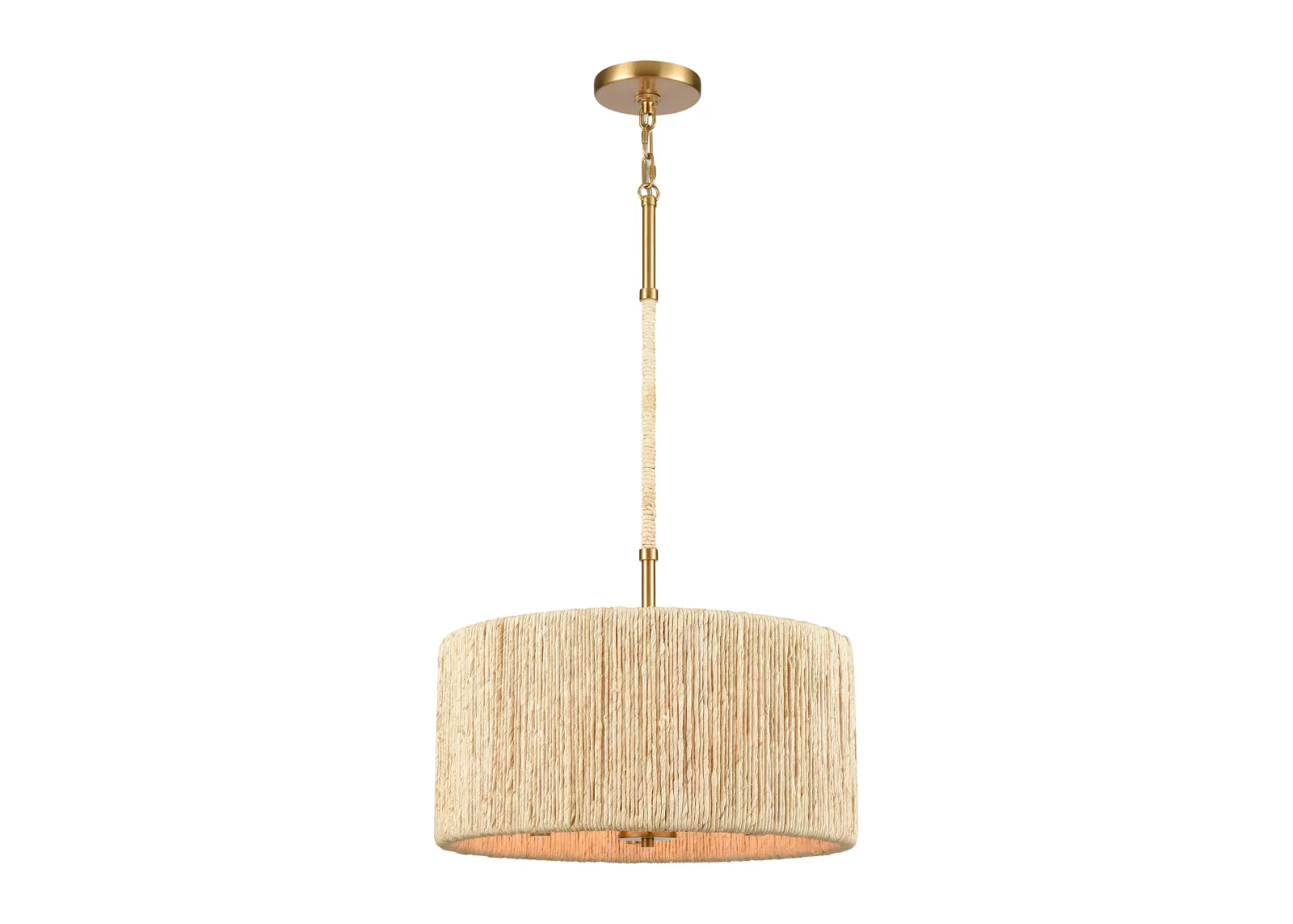 Abaca 18" Wide 4-Lt Chandelier