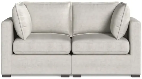 Bennett 2 Piece Flange Seam Modular Sofa - Tan Twill