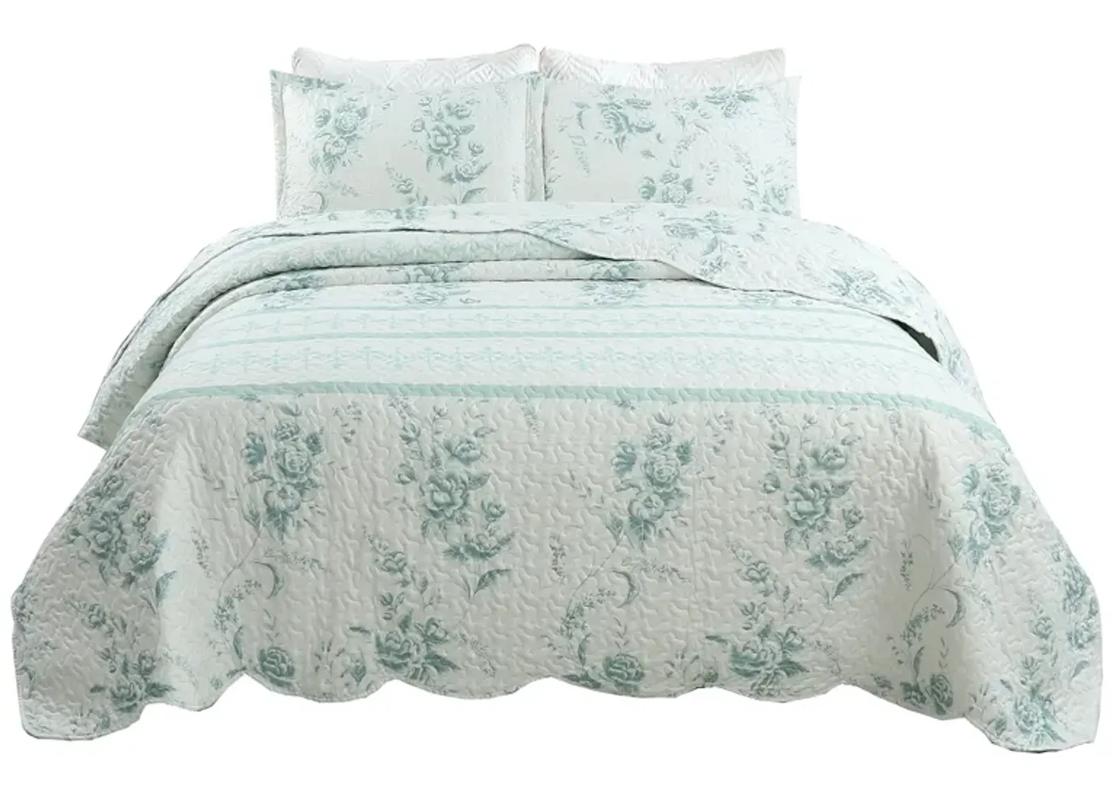 MarCielo 3 PCS Quilt Set Lightweight Bedspread Set C78