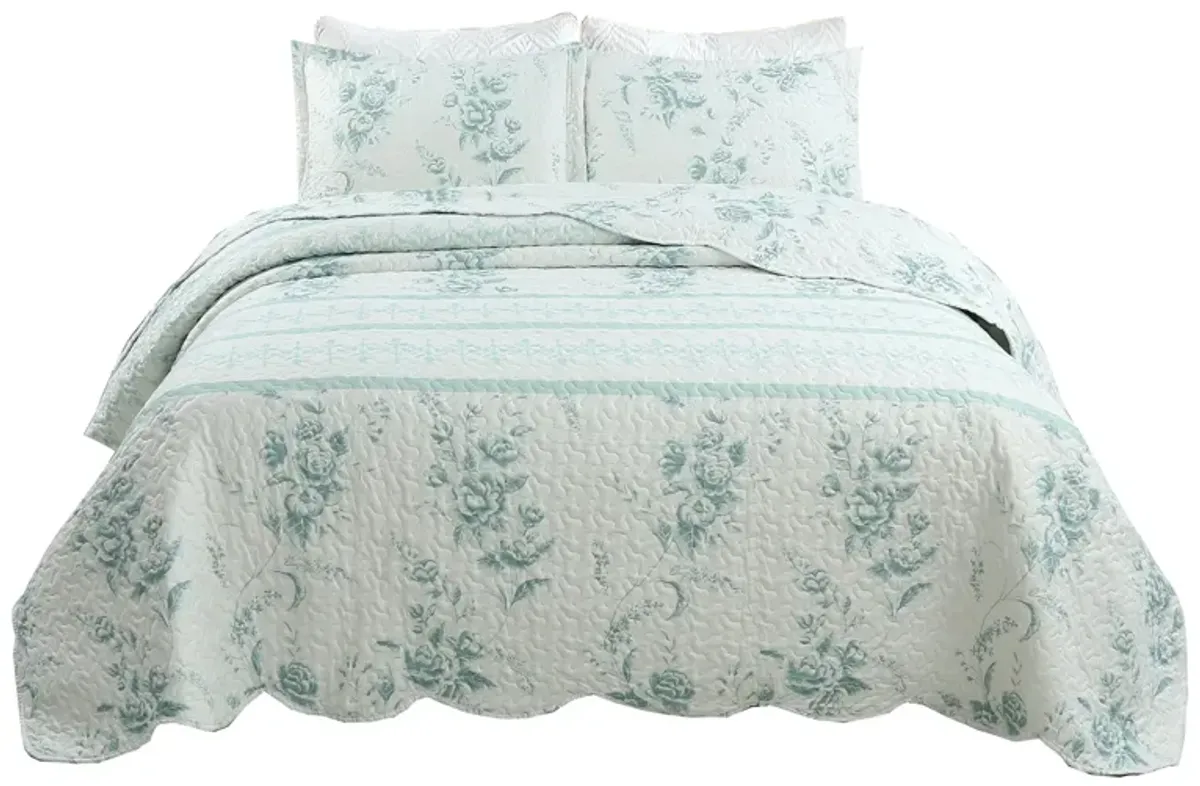 MarCielo 3 PCS Quilt Set Lightweight Bedspread Set C78