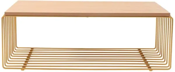 LeisureMod Walden Rectangular Coffee Table with Ash Veneer Top