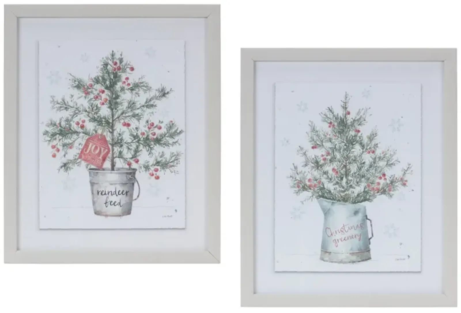 Potted Pine Tree Wall Art (Set of 2)