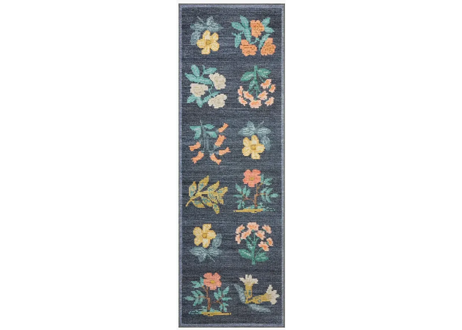 Rosa RSA-03 Navy 2''0" x 5''0" Rug by Rifle Paper Co.