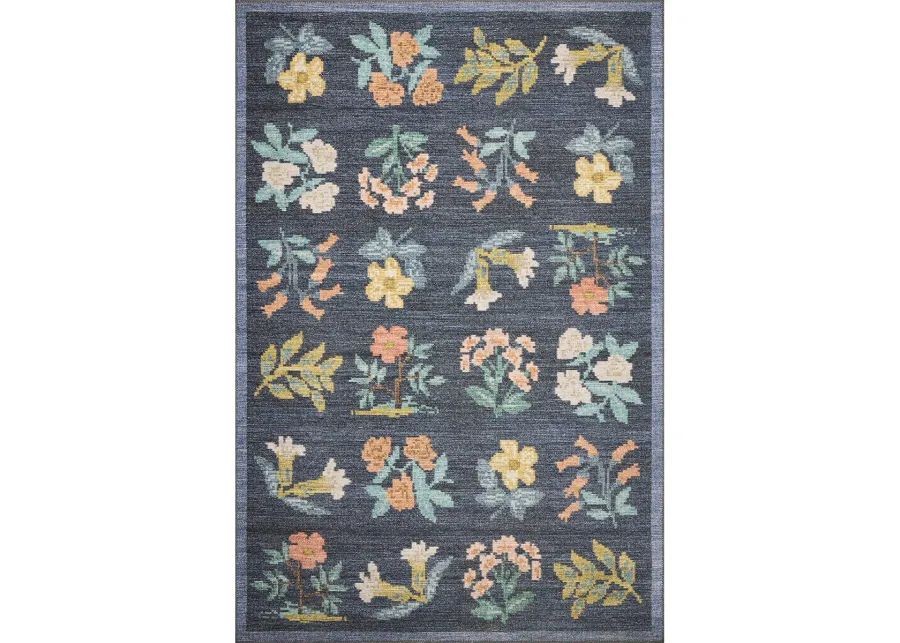 Rosa RSA-03 Navy 2''0" x 5''0" Rug by Rifle Paper Co.