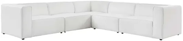 Mingle Vegan Leather 5-Piece Sectional Sofa