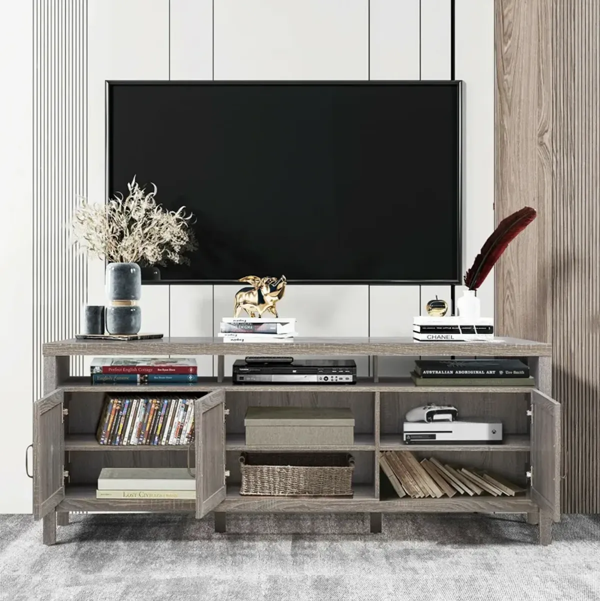 Universal TV Stand Entertainment Media Center for TV's up to 65 Inch