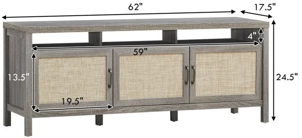 Universal TV Stand Entertainment Media Center for TV's up to 65 Inch