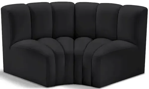 Meridian Furniture Arc Black Vegan Leather Modular Sofa
