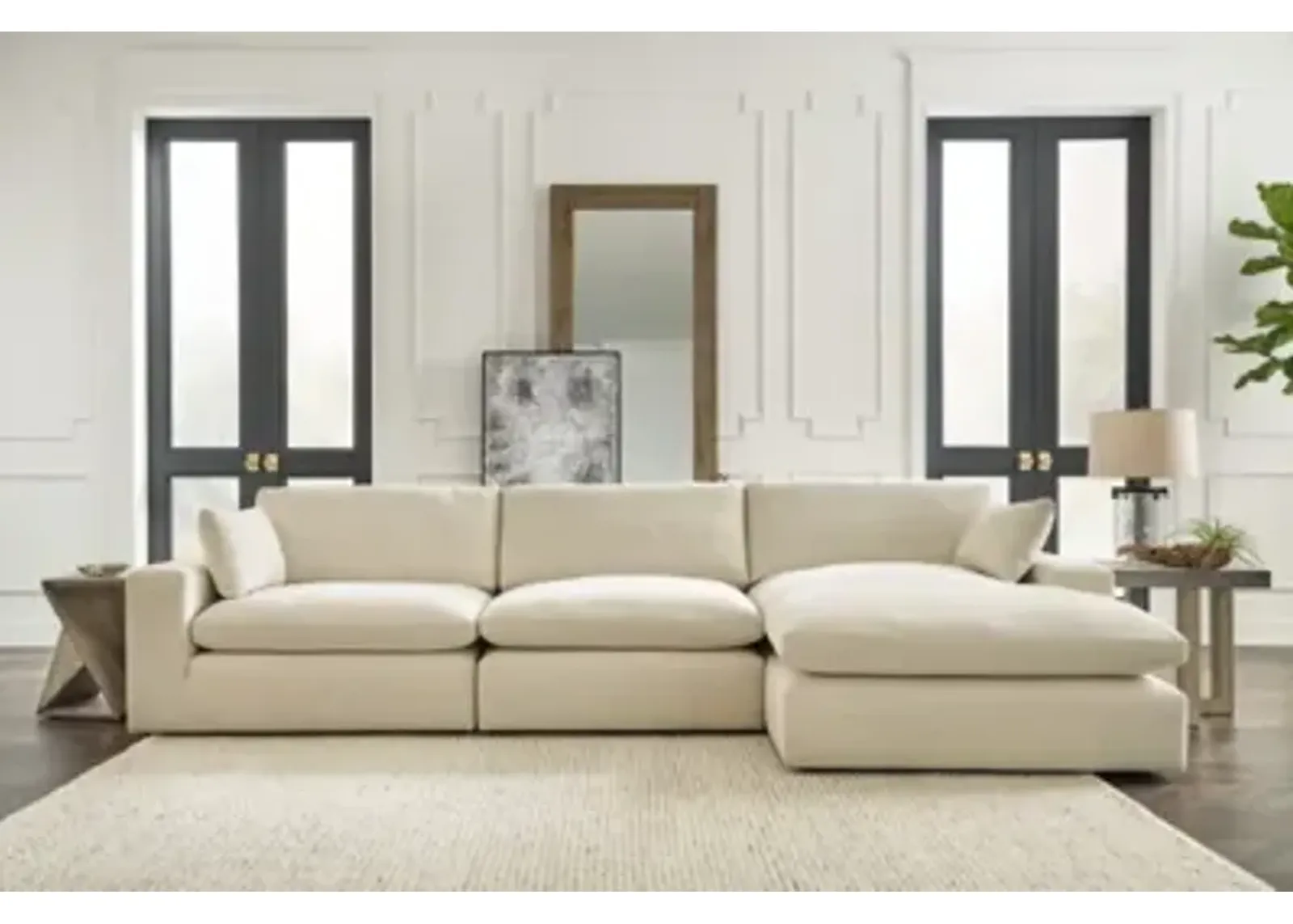 Elyza 3-Piece Sectional with Right Arm Facing Chaise