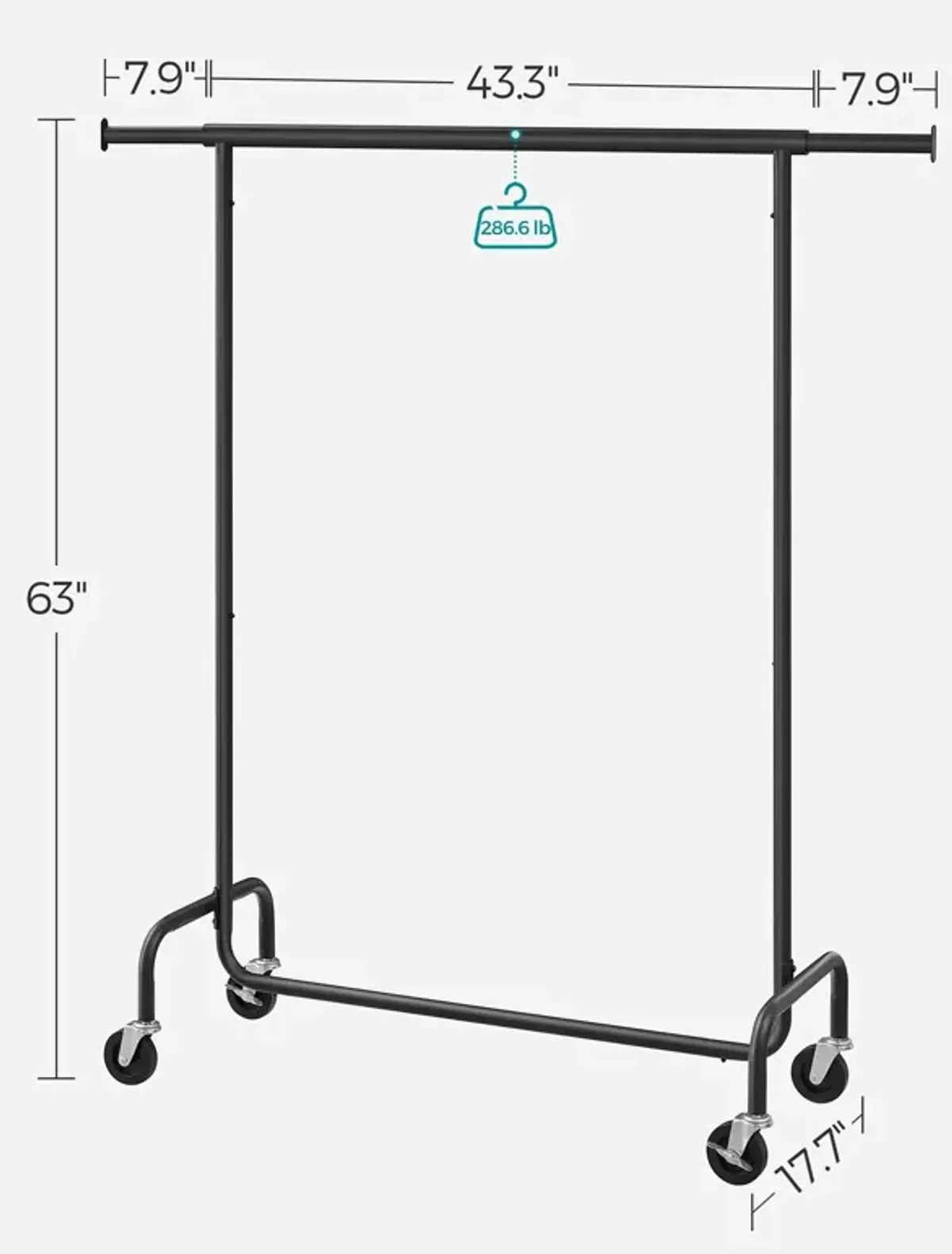 Heavy-Duty Clothes Rack with Extendable Hanging Rod