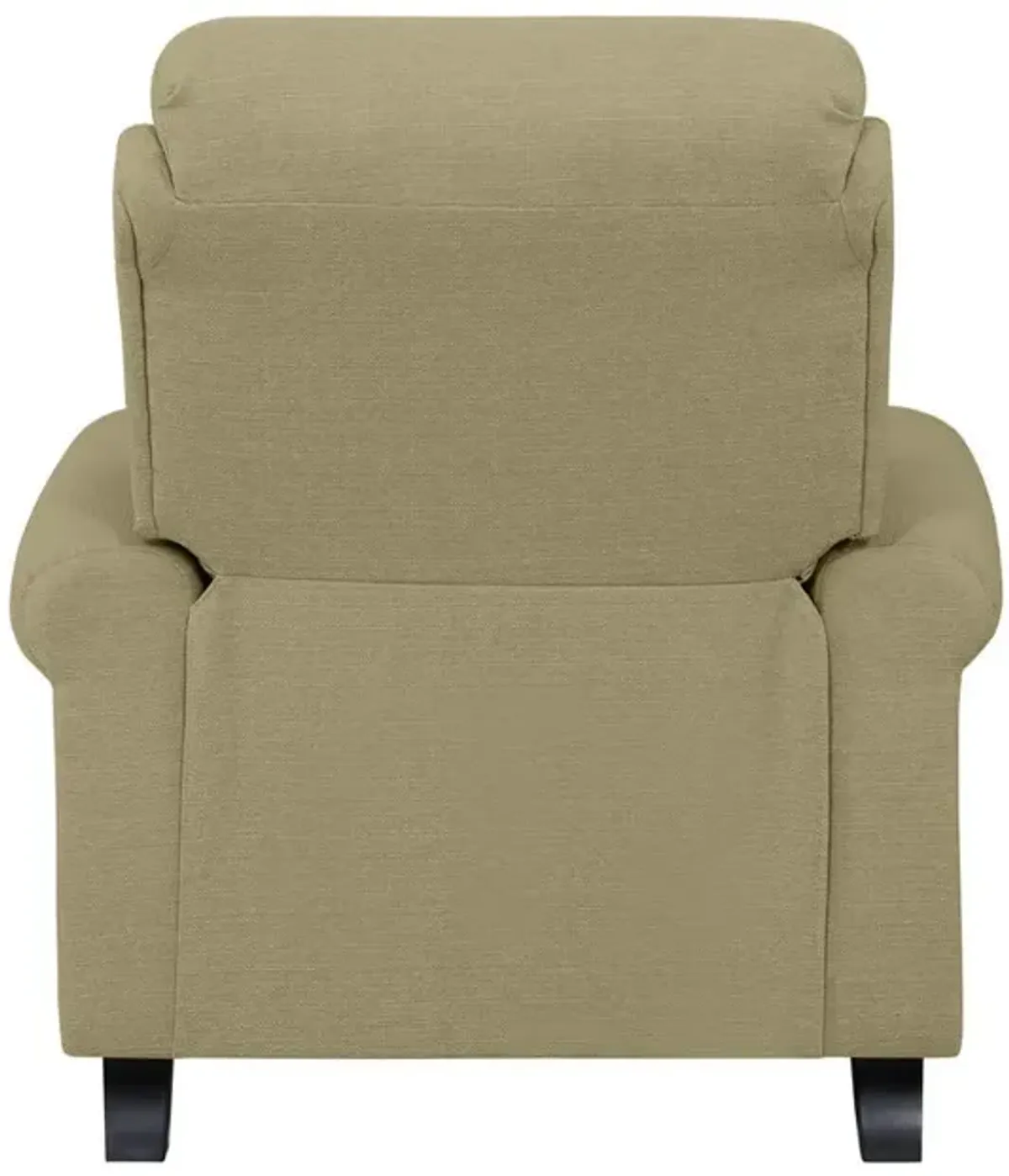 ProLounger Bustle-Back Pushback Recliner with Nailheads in Barley Tan Linen