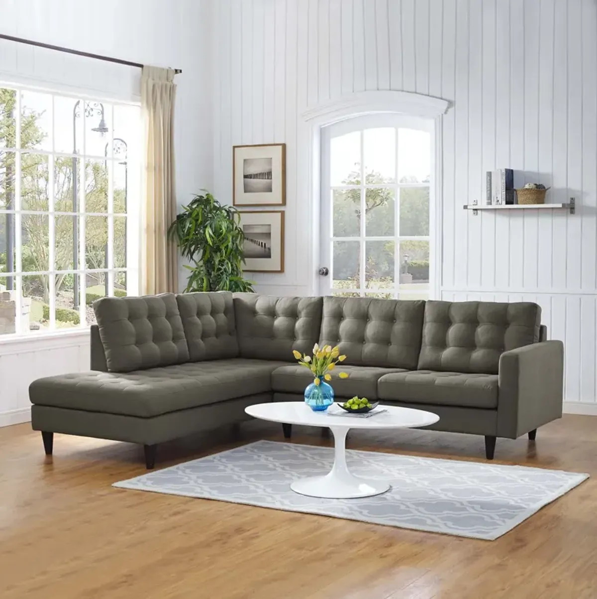 Mingle Vegan Leather 7-Piece Sectional Sofa