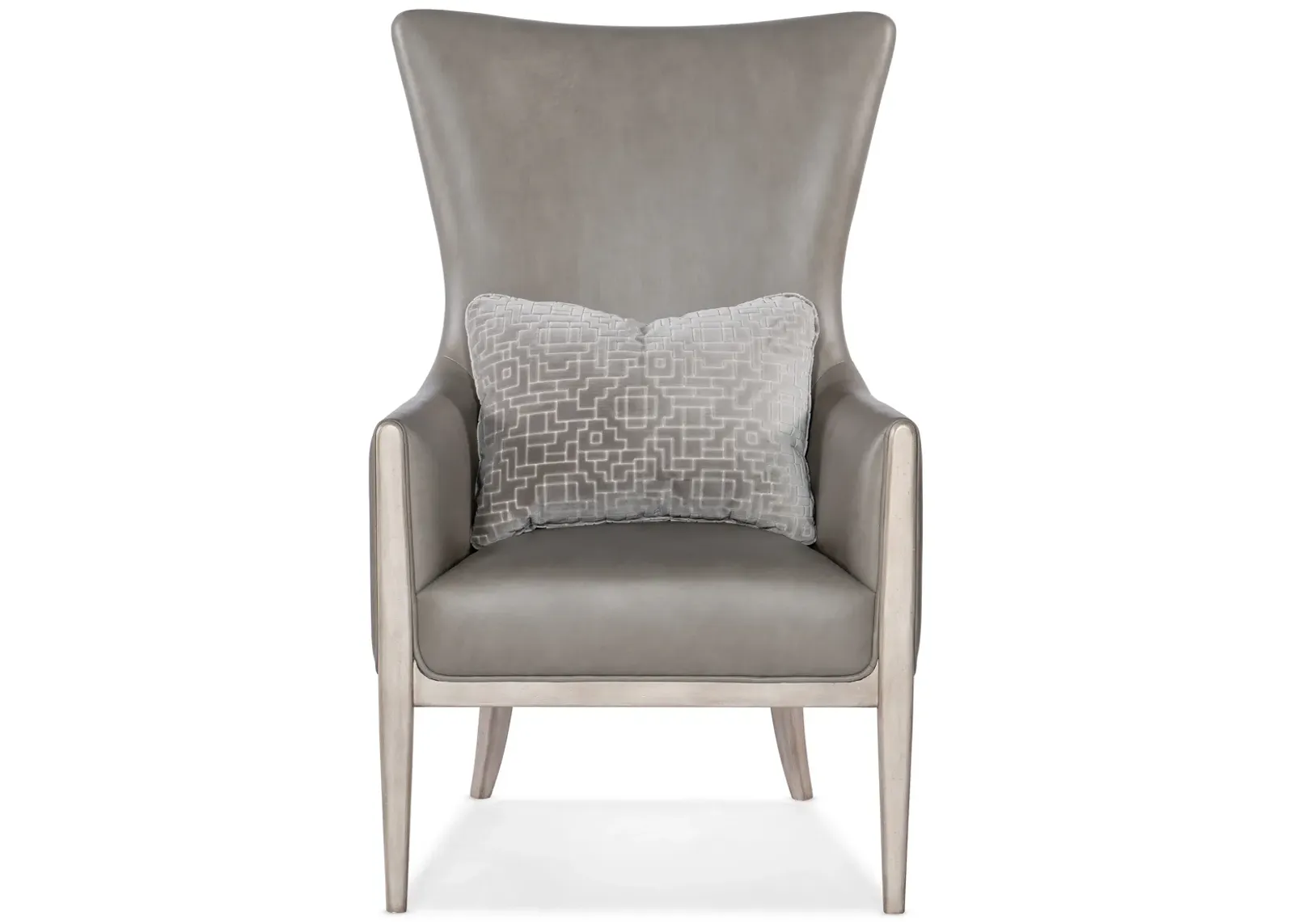 Kyndall Club Chair in Grey with Accent Pillow