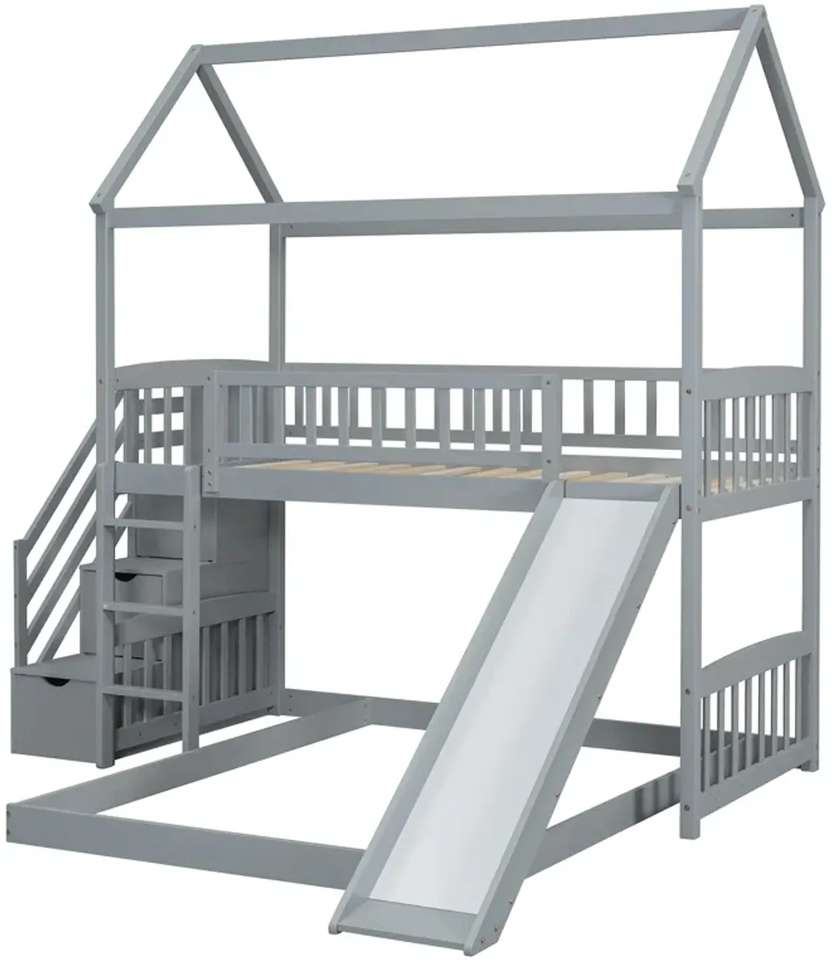 Merax Bunk Bed with Two Drawers and Slide