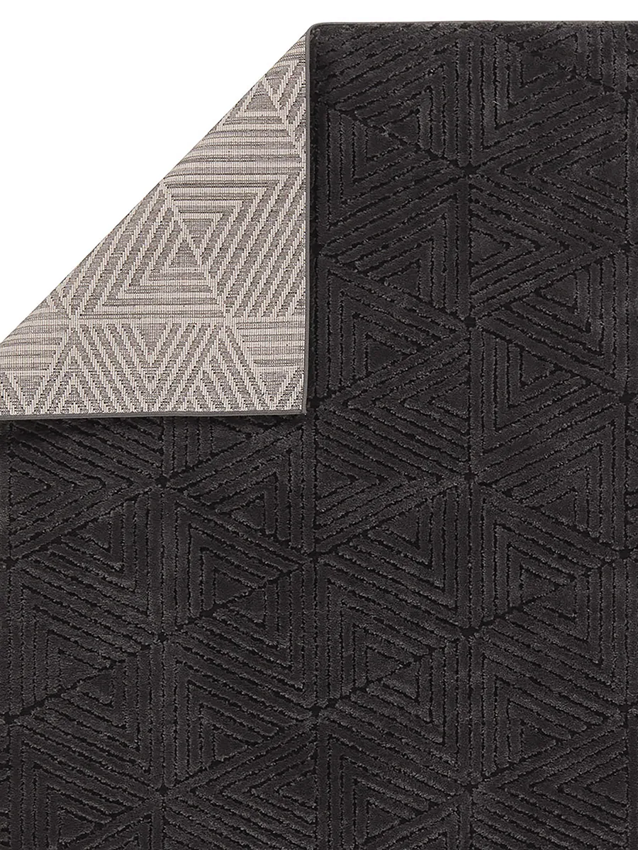 Calix By Nikki Chu Ziazan Black 2'5" x 10' Runner Rug