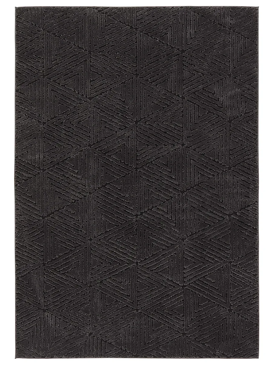 Calix By Nikki Chu Ziazan Black 2'5" x 10' Runner Rug