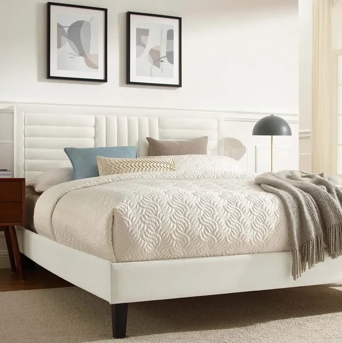 Modway - Sofia Channel Tufted Performance Velvet King Platform Bed