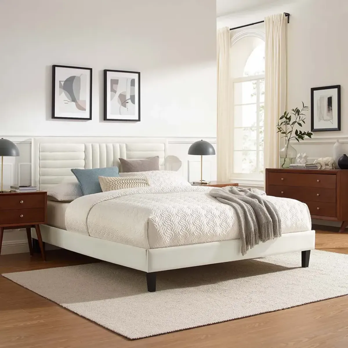 Modway - Sofia Channel Tufted Performance Velvet King Platform Bed