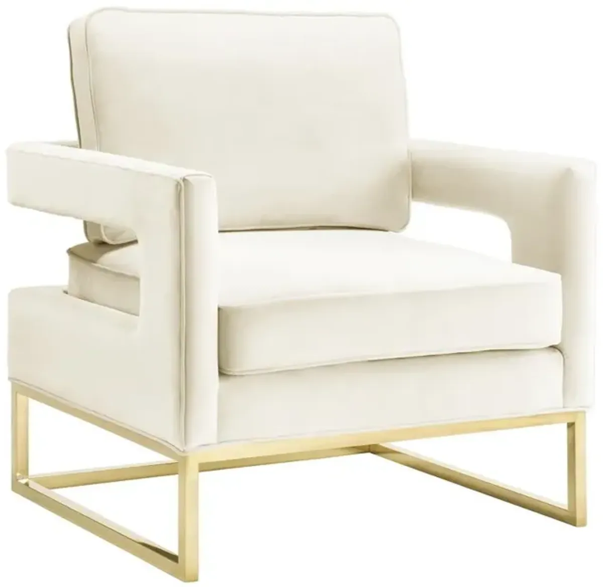 Belen Kox Elegant Cream Velvet Chair, Belen Kox