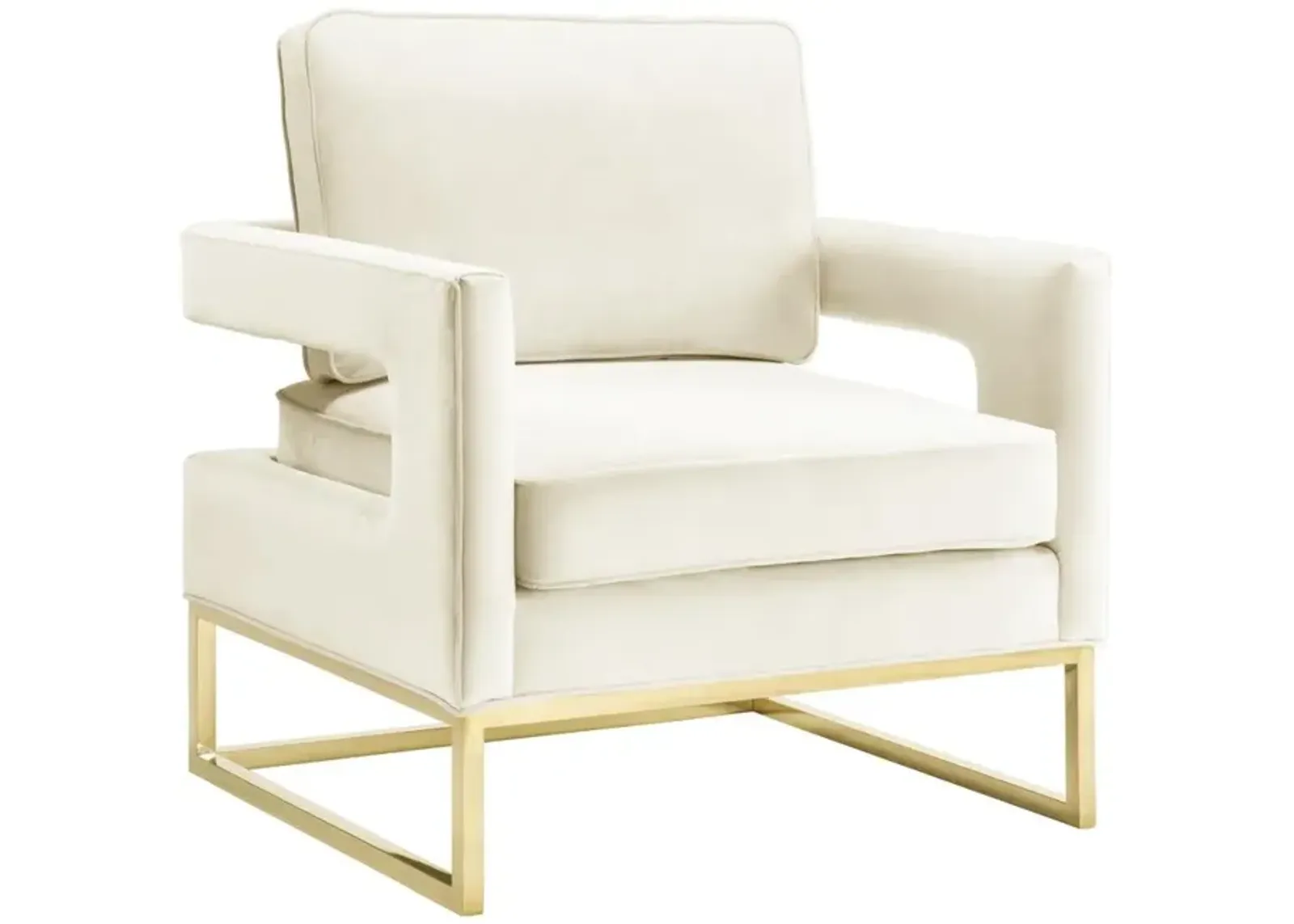 Belen Kox Elegant Cream Velvet Chair, Belen Kox