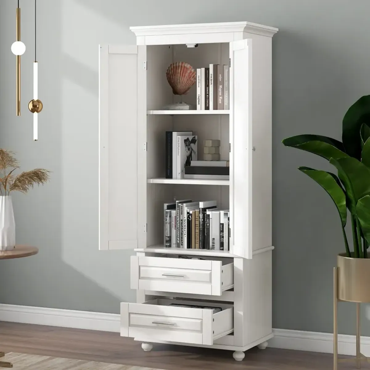 Merax Storage Cabinet with Two Drawers for Bathroom