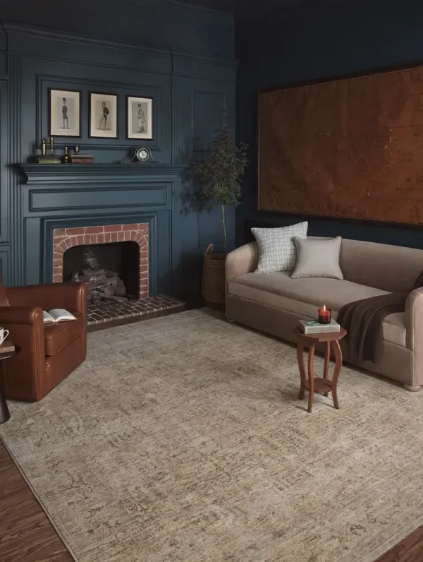 Junie Oatmeal/Smoke 9'6"x9'6" Round Rug