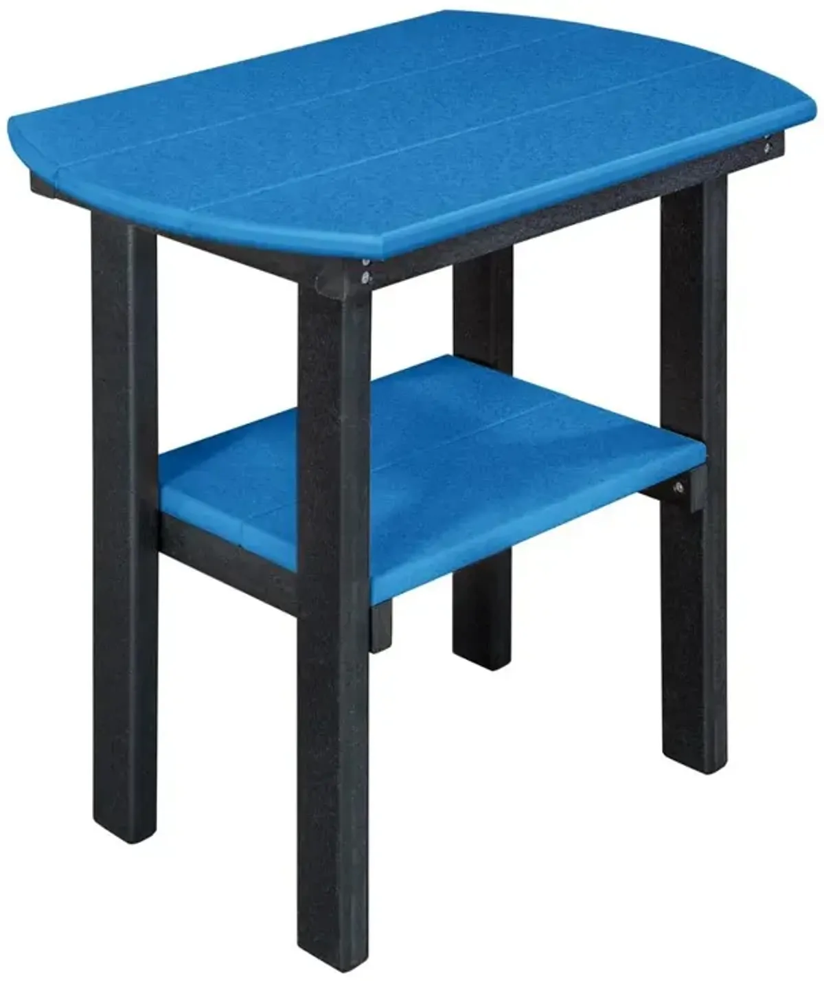 OS Home and Office Model 525BBK Oval End Table in Blue with a Black Base, Made in the USA