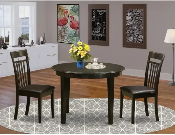 3 PC small Kitchen Table set-Kitchen Table and 2 Dinette Chairs