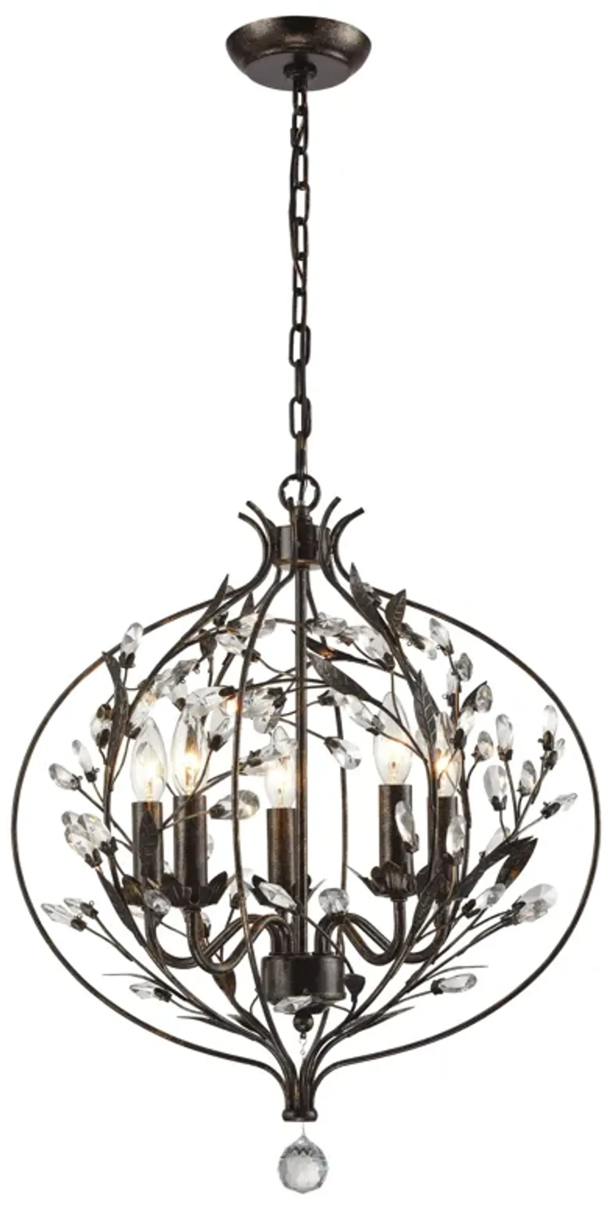 Circeo 20'' Wide 5-Light Bronze Chandelier
